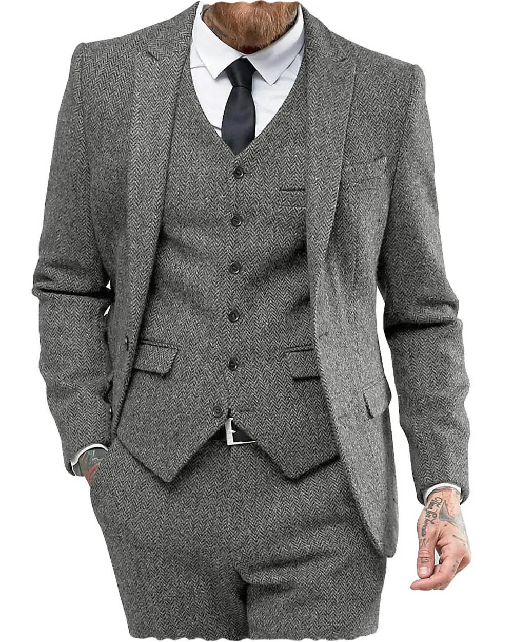 Men's suits business suit casual Korean suit jacket three-piece wedding dress trend