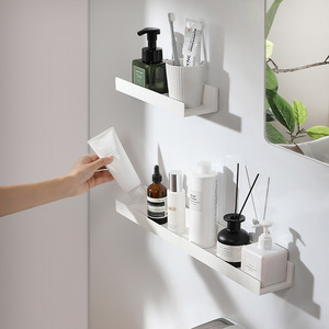 Estante de Almacenamiento Doble de Plástico, No Plegable, de Pared, Moderno y Multifuncional para Cocina, Baño, Aromaterapia y Limpieza - Product Image 2