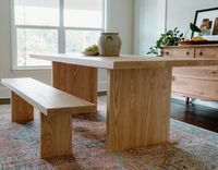 Ensemble de bancs de table à manger/à café en bois personnalisés de style moderne meubles de salon extensibles chambre à coucher hôtel cuisine villa