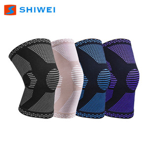 Genouillères Shiwei en nylon tricoté 3D respirant, protection sportive unisexe - Product Image 1