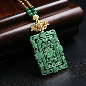 Necklace Pendant lamparas colgantes de techo 18K Gold Bar Jade Zodiac For Jewelry Making Chain Boho Resin Sweater Chain Necklace