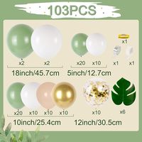 Meilleures ventes, vente flash, guirlande d'arche de ballons de couleur vert jungle pour les fournitures de fête d'anniversaire
