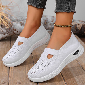Chaussures de marche plates sportives et confortables à faible MOQ, antidérapantes, respirantes, en maille, pour un port toute la journée, printemps-automne, pour femmes, style <span class=keywords><strong>Sketchers</strong></span> - Product Image 5