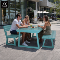 Table de camping en aluminium intelligente et portable pour le sport, avec bancs, légère, pour pique-nique en extérieur