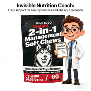Suplemen Penurun Berat Badan Anjing OEM/ODM Soft Chews dengan 1 Miliar Probiotik untuk Metabolisme Sehat & Otot Ramping - Product Image 3