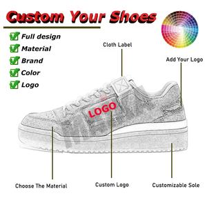 Fabricantes de zapatos personalizados Diseño de lujo en blanco Chunky Skateboarding Shoe para hombres Zapatos de estilo de caminar personalizados Zapatillas de deporte para hombres - Product Image 3