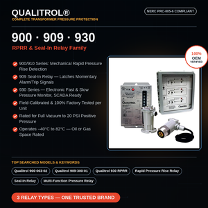 รีเลย์ปลดแรงดัน Qualitrol 900 909 930 ซีรีส์ ของแท้ใหม่ รุ่น 909 แบบซีลใน จัดส่งรวดเร็ว ราคาจากซัพพลายเออร์ - Product Image 1