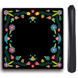 Q Y 32.5x32.5inches Modern Mahjong <b>Table</b> Mat Microfiber Natural Rubber Custom Print Silent <b>Table</b> <b>Cover</b> 4-Player <b>Waterproof</b> Non-s - Product Image 1