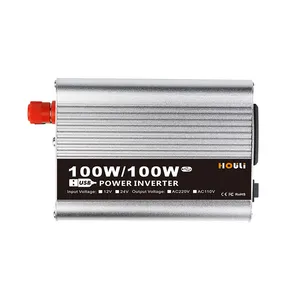 Inversor de corriente portátil para el hogar HPULI 12V inversor de onda sinusoidal modificada 12V 220V 100W inversor de corriente para coche con ventilador