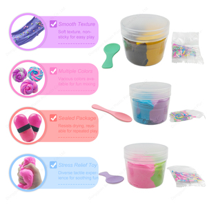 Slime Nuage Parfumé Bicolore Crème Glacée Beurre avec Vermicelles Jouet Sensoriel pour Enfants Vente en Gros OEM - Product Image 4