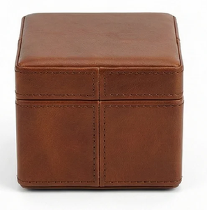 Boîte à montres en cuir - Luxe, classique, moderne, avec fermeture supérieure, durable, portable, légère, à compartiment unique pour le rangement des montres - Product Image 1