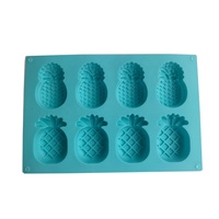 8 Cavity Silikon Fruchtform Ananas Seifen form Handgemachte Seife Kuchen Werkzeuge Praline Candy Kuchen Dekoration Backwerk zeuge