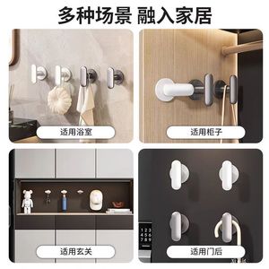 Aluminum Alloy Wall Mounted Coat Hook Rectangle Double Hook 10-15kg Load Capacity For Doors And Walls - Product Image 3