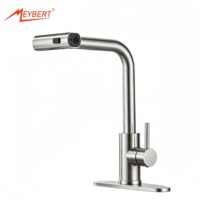 Robinet de cuisine 4 modes en céramique, flexible, sans contact, avec douchette extractible haute pression à jet de lame, monocommande, style ferme