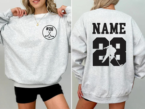 Sudadera Personalizada para Mamá de Jugador de Hockey con Nombre y Número, Ropa para Fanáticos del Hockey - Product Image 5