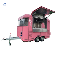 Chariots à hot-dogs mobiles en acier inoxydable avec plancher en aluminium, camion de restauration rapide, remorque de rue à vendre