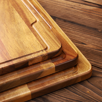 Planche à découper en bois d'acacia, planche à découper en bois massif, adaptée aux cuisines professionnelles et domestiques, vente en gros et livraison directe possibles
