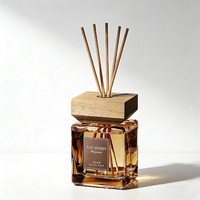 Bouteilles de diffuseur de parfum de luxe en gros 100ml 200ml 500ml, parfum longue durée, forme plate, bouchon à vis, pulvérisateur à pompe