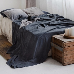 Hotel French Linen Bedsheet Luxury White <b>Bedding</b> <b>Set</b> Bed Sheet <b>Set</b> Queen King 100 Linen Case Plain Quantity Cover <b>Striped</b> - Product Image 3