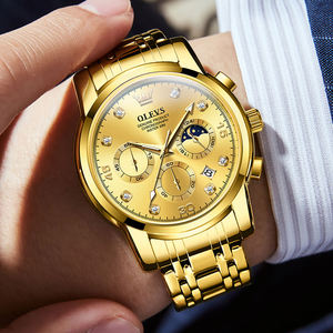   Reloj Deportivo Multifuncional con Fase Lunar, Cronógrafo de Moda, Reloj de Cuarzo de Acero Inoxidable para Hombre, 2889 Estilos Más Vendidos - Product Image 3