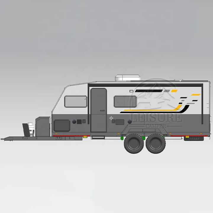 Leisure Camper 4x4 off road fiberglass travel trailer hybrid toy hauler