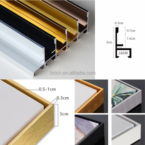 Gran oferta, marcos de lienzo modernos de tamaño personalizado, moldura de pintura al óleo flotante, carteles de aluminio de vidrio de Metal dorado de lujo, barra de marco de fotos - Product Image 3
