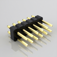 Connecteur de broches mâles en laiton pour carte PCB, pas de 2,54 mm, 2x9 broches, 12V, rond, pour PCB PZ254-2-09-Z