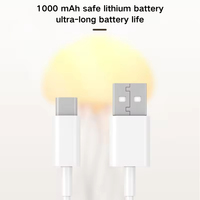 Lampe LED Méduse Dansante Automatique avec Commande Vocale, Veilleuse Colorée pour la Maison, Piles Incluses