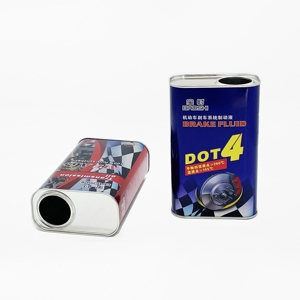 Bidon d'huile moteur professionnel en métal de 1L, vide, de forme carrée ou rectangulaire, fabriqué en fer blanc de haute qualité - Product Image 4