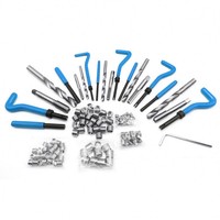 131 pièces Kit de réparation de filetage cassant les inserts de clé hexagonale robinet foret hélicoïdal tête de voiture Kit de réparation de filetage Kit de réparation de filetage