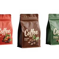 Sachet d'emballage de café personnalisé avec logo imprimé, pochette à huit soudures haute barrière pour le café torréfié de spécialité en détail