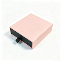 Petite boîte plate rigide en carton ondulé faite à la main avec un design imprimé en quatre couleurs pour l'artisanat et les commandes personnalisées