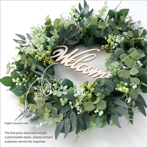 Artificial Peony <strong>Wreath</strong> for Front <strong>Door</strong> Spring Summer Flower <strong>Door</strong> Ornament for <strong>Easter</strong> Christmas Halloween &amp; Graduation - Product Image 4