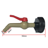 DN50 2 pouces S60x6 filetage IBC fourre-tout réservoir adaptateur capuchon avec Long 1 pouce en plastique robinet de sortie