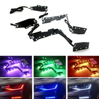 HYML – phare de voiture coloré RGBW DRL, feux de circulation quotidiens pour Chevrolet Camaro 2016-2018, phare de voiture à LED, lumière de rénovation