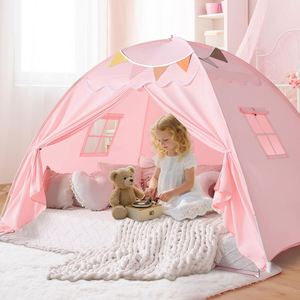 Castillo de Princesa Rosa, Tienda de Juegos Interior para Niños con Luces de Estrellas y Juguete Suave - Unisex - Product Image 2