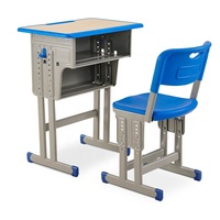 Chaise et chaise de salle de classe moderne bureau d'étudiant réglable en hauteur ensemble table et chaises pour école primaire