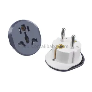 EU Eropa Dunia Adaptor perjalanan tipe F/C Plug ke UK USA US AUS Adaptor Universal ke Euro Adaptor perjalanan