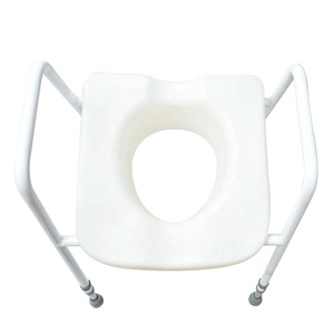 Adjustable Height <strong>Commode</strong> for Bathrooms Classic Toileting Equipment with Safety Support Arms Rotationally Molded Design - Product Image 5