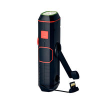 Radio d'urgence manuelle 3-en-1 avec lampe torche, AM/FM, SOS et batterie externe rechargeable à LED pour la survie en extérieur
