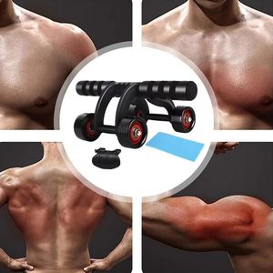 CHENGMO SPORTS entrenador muscular AB rodillo de rueda equipo de gimnasio en Casa 4 ruedas rueda abdominal saludable con rodillera y pastillas de freno - Product Image 4