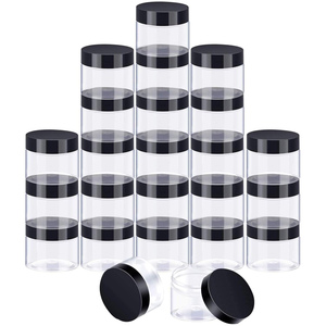 Frascos de Plástico PET de Boca Ancha de 1oz-16oz con Tapa de Rosca Transparente, Envases para Cosméticos, Cuidado de la Piel y Cremas Faciales - Product Image 1