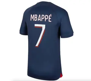 Maillots JOUEUR 10 S MBAPPE Football Jersey HAKIMI SERGIO RAMOS M.ASENSION 23 24 Maillots Football Shirt 2023 2024 Hommes Enfants Kit