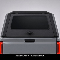 Hardtop noir pour Ute double cabine avec fenêtres à persiennes, plateforme de toit, portes à ailes de mouette, étanche pour Hilux OEM ODM