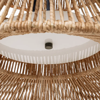 Suspension Wabi-Sabi en Corde de Chanvre Tressée Multi-Niveaux, Lampe de Salle à Manger pour Gîte, Salon de Thé, Hôtel, Chaîne Dorée Réglable, Style Zen
