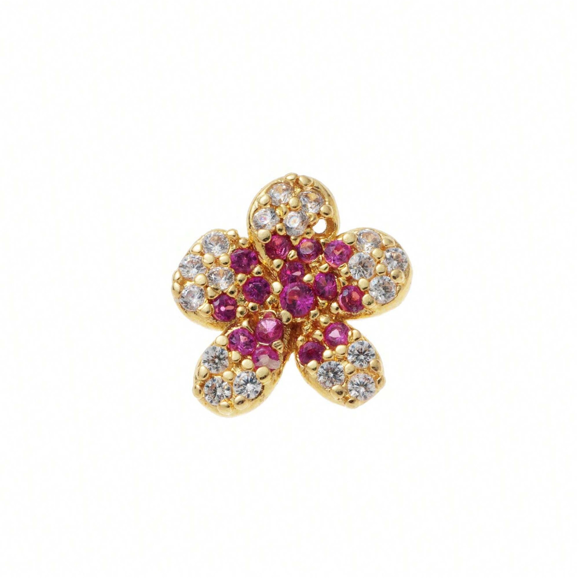 Purple flower Charm