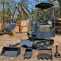 Mini-excavatrice FULCORE avec service après-vente complet, capacité de godet de 0,025 m³, déplacement stable pour le creusement de fossés