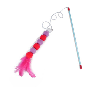 Toys for Pets Cats Playing Wand Plush <b>Ball</b> Caterpillar Pets Cats Teasers Stick Toys Interactive Movement Toy - Product Image 5