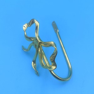 Metal Bow Wall Hanging <b>Curtain</b> <b>Hook</b> Golden Luster Zinc Alloy Simple Design Easy Installation - Product Image 3