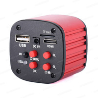 16MP USB Industrial Digital Camera Electronic Microscope Electronic Eyepiece Build in Cross Line TF Card 4K Video Recording
